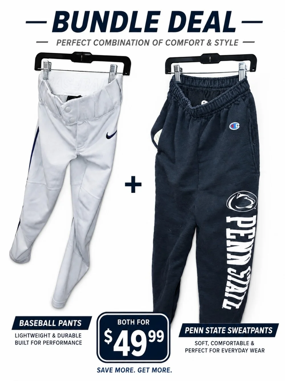 Champion Kids Navy Penn State Sweatpants - Navy